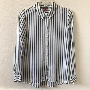 Vince Camuto Long Sleeve Button Up Striped Shirt